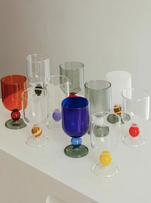 Gumballs Wine Glass Set